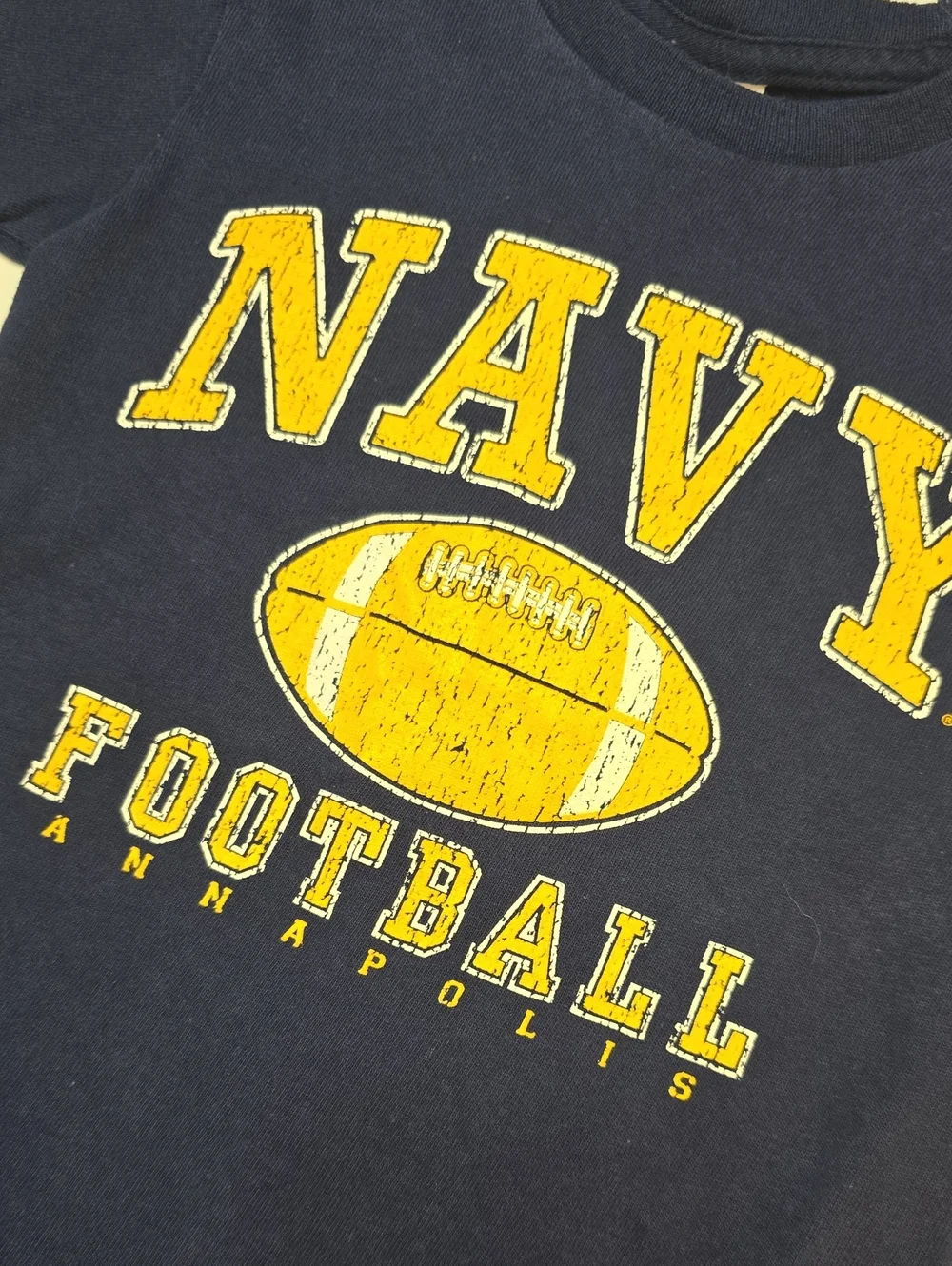 Navy Football Graphic Tee - Kids Navy Blue
